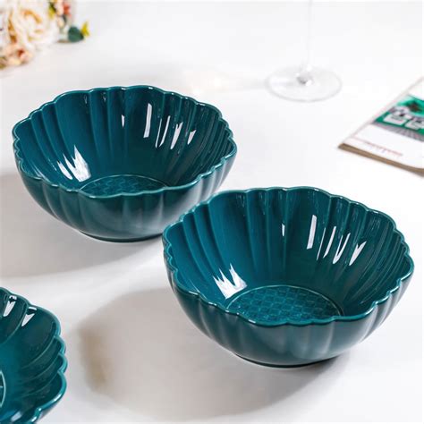 Moroccan Round Ceramic Serving Bowl Dark Green Set Of 2 1200ml Online ...