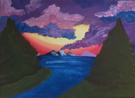 Image result for Bob Ross Paintings Sunset Tutorial