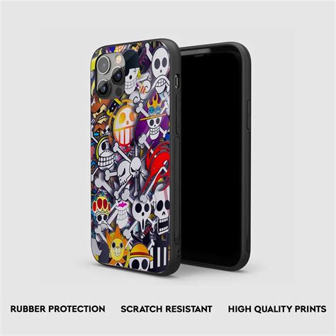 Side view of One Piece Sticker Art Armored Phone Case, highlighting its ...