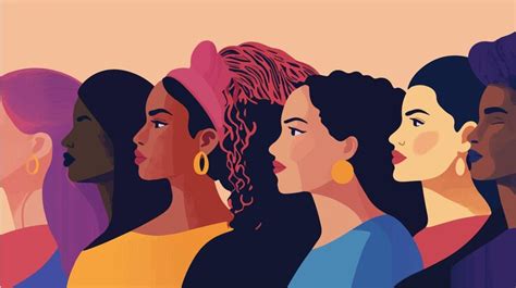 Vibrant illustration celebrating women empowerment vector illustration ...