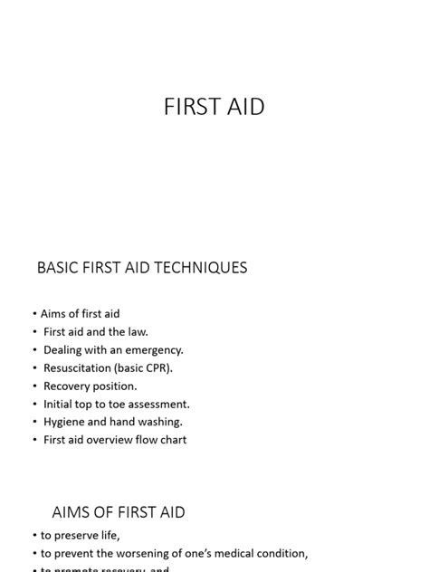 Image result for First Aid Introduction Sheet