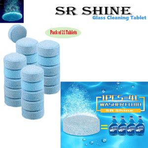 S R SHINE 21 TABLETS SHINE GLASS CLEANER CONCENTRATE TABLET PACK Tablet ...