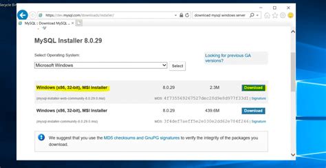 How to Download MySQL 的图像结果