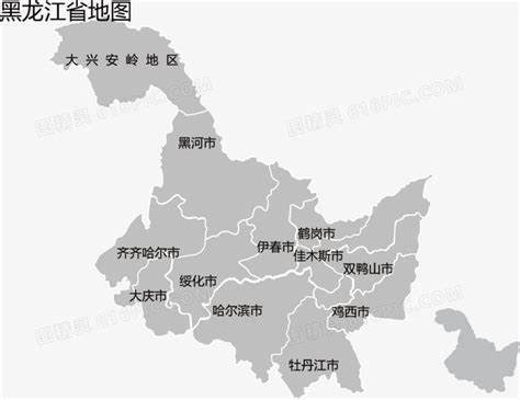 中国黑龙江地图免费下载素材免费下载(图片编号:3862622)-六图网