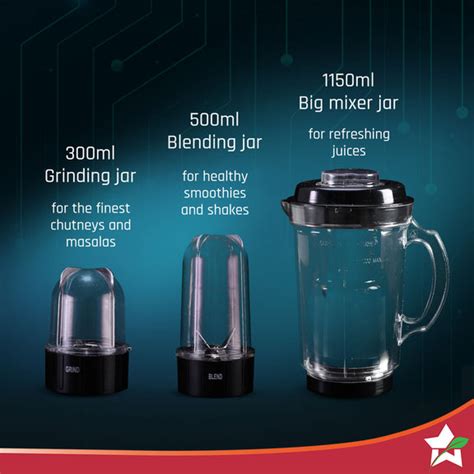 Nutri Blend Smart 3 Jar Automatic Mixer Grinder with Dual Pulse Functi ...
