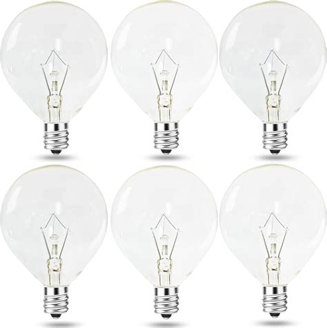 ETwinCoo Wax Warmer Light Bulbs, G50 25 Watt for Full Size Scentsy ...