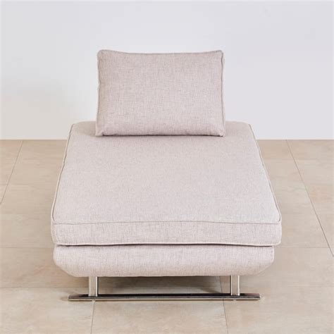 Buy Ebony Fabric Sofa Bed with Back Rest - Beige from Home Centre at ...