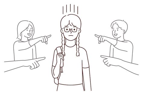 Children point bullying girl child | Premium Vector