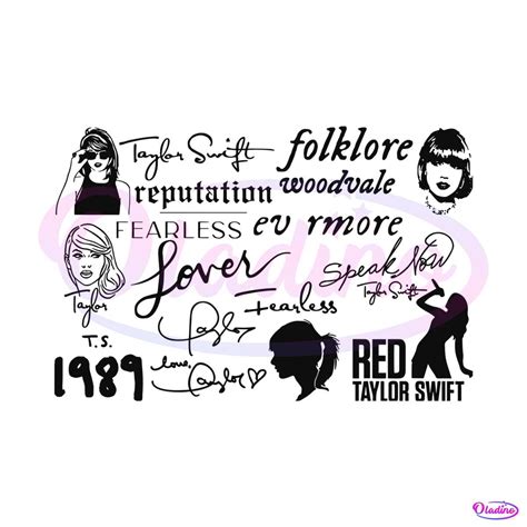 Taylor Swift Tour Taylor Albums SVG Graphic Design File - Oladino
