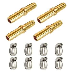 LIONMAX Barb Splicer Mender, 3/8 Inch to 3/8 Inch Barb Hose ID,(4 PCS ...