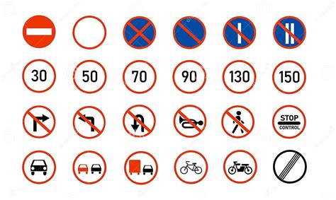 Image result for Prohibitory Traffic Sign Colors