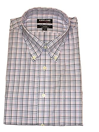 Kirkland Signature Traditional Fit Non-Iron Button Down Collar Oxford ...