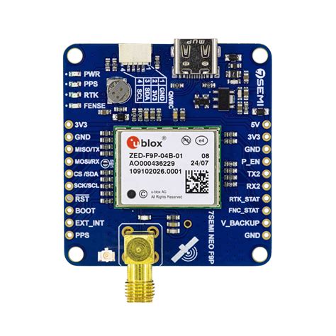 u-blox ZED-F9P Dual-band GNSS RTK SMA Modem - 7Semi – Robocraze