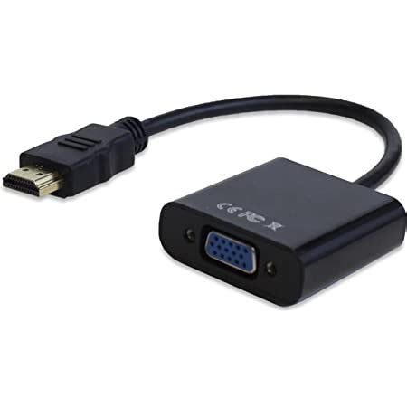PremiumAV HDMI Male to VGA Female Cable Audio AUX Converter Adapter ...