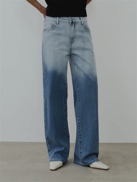 Loose jeans with gradient :: LICHI - Online fashion store
