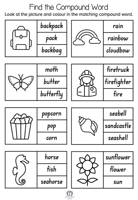 Compound Words for Preschoolers 的图像结果