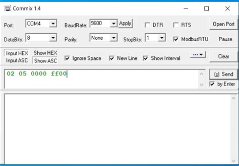 Pymodbus RTU Serial Example 的图像结果