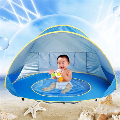 Blue Baby Infant Beach Tent PopUp Portable Shade Pool UV Protection Sun ...