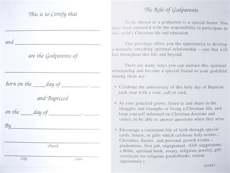 The Role of Godparents Greeting Card – Lumen Christi Books & Gifts