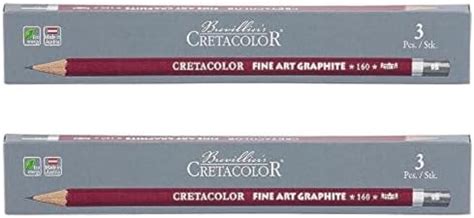 Cretacolor Cleos Fine Art Graphite 9B Set of 3 Pencils (Pack of 2 ...