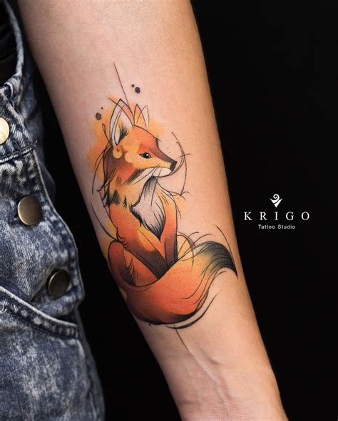 Simple Fox Tattoo Designs