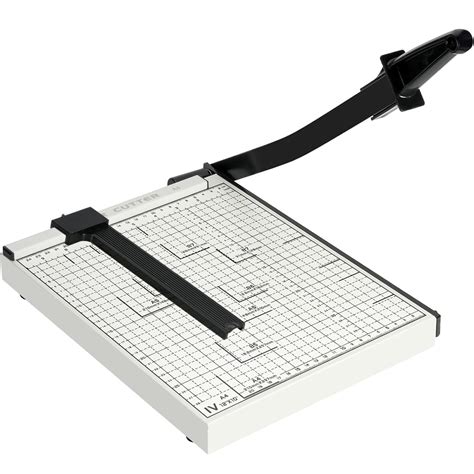 Optomni Paper Cutter, 12" Cut Length Heavy Duty Guillotine Trimmer ...