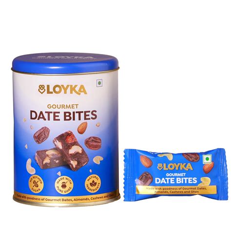 Loyka Date Bites No Added Sugar Healthy Dry Fruits Sweets Tin Gift Pack ...