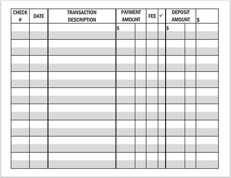 Free Checkbook Register Printable - Jenny Printable