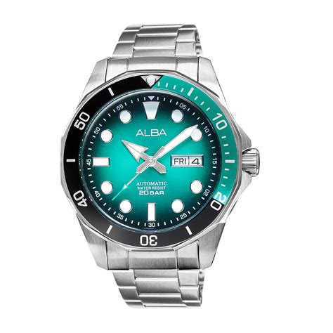 ALBA Turquoise Black Gradation Dial Automatic Men Watch AL4545X1 – Sai ...