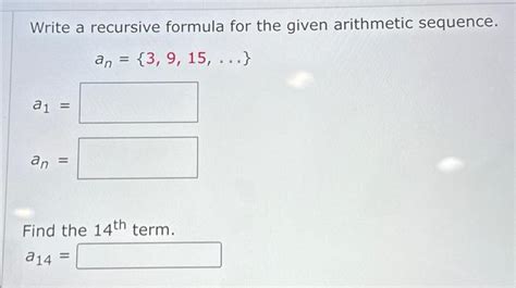 Image result for Write a Recursive Formula Given Sequence