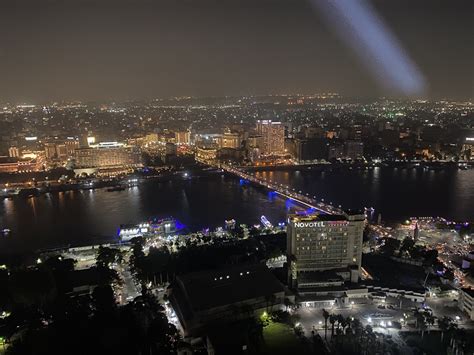 Embassy of India, Cairo, Egypt : Illumination of Cairo Tower on 15 August