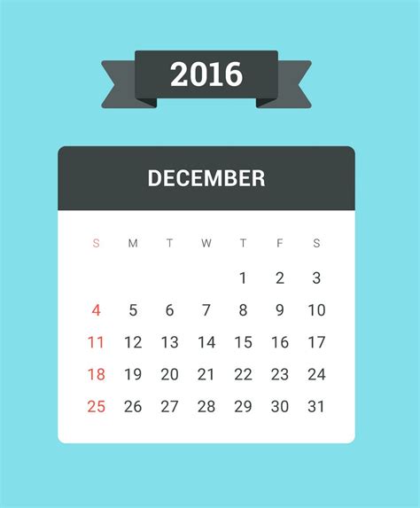 2016年12月カレンダー イラスト