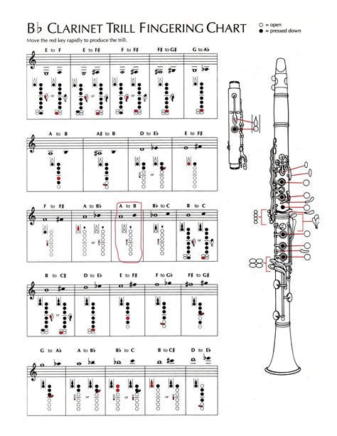 Free Printable Clarinet Fingering Charts [PDF] Altissimo