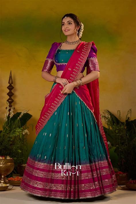 Pattu Lehenga Designs - Traditional Pattu Elegance | Unique Styles
