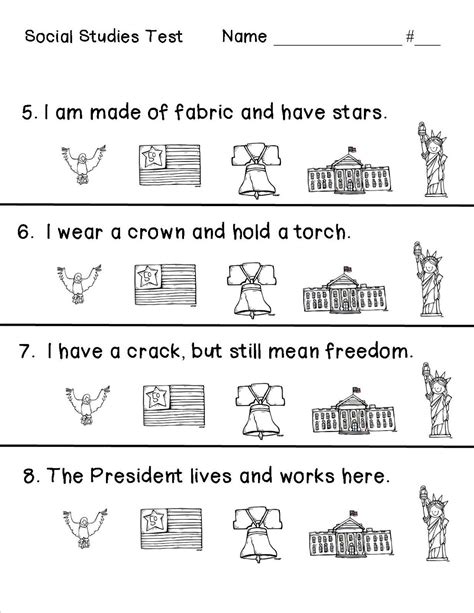 First Grade Social Studies Worksheets