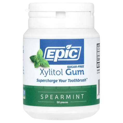 Epic Dental Xylitol Gum, Spearmint 50 ct : Amazon.in: Beauty