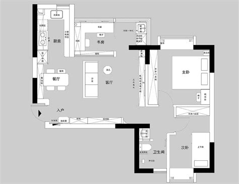 西安二手房翻新哪家好：西安85㎡两室现代简约风，规划合理，满足独立办公区 - 哔哩哔哩