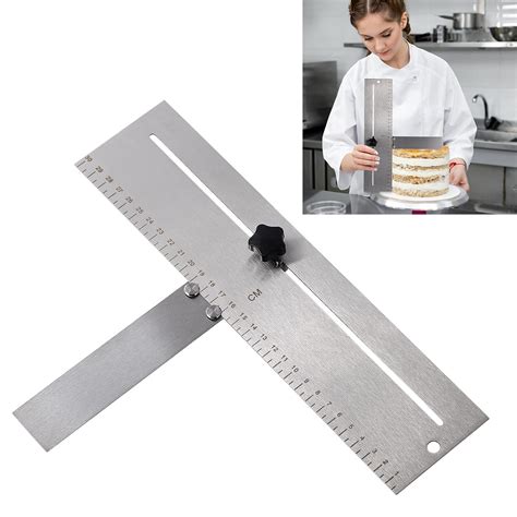 Buy Adjustable Cake Scraper Baking Crisp Corners Cakes Comb Metal Cake ...