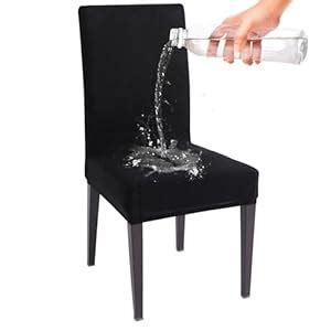 HOKIPO Dining Chair Cover Water-Resistant, Pack of 1, Black (AR-4916 ...