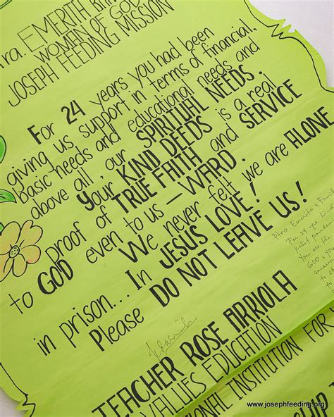 Prison Outreach: Letter from CIW Inmates