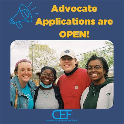 CEF: Community Empowerment Fund on LinkedIn: Advocate Applications are ...