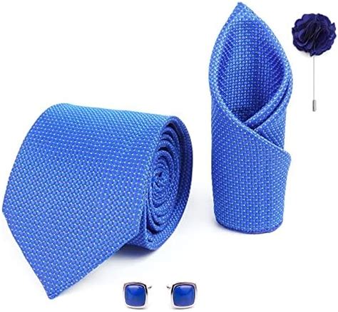 Buy RIZORO Tie for Men – Dotted Silk Neck Ties Set with Cufflinks ...