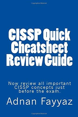 Createspace Cissp Quick Cheatsheet Review Guide Now Review All ...
