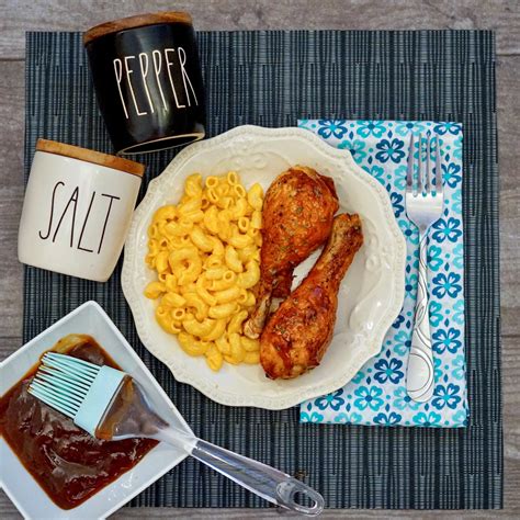 Easy 4 Ingredient Air Fryer Drumsticks Recipe with BBQ Sauce