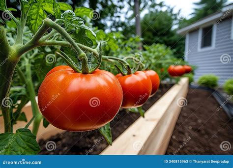 Tomato Home Garden, Raised Beds, and Trellises Visualized in a Backyard ...