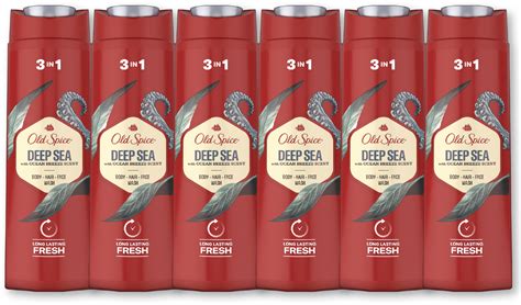 Old Spice Deep Sea Żel męski pod prysznic i szampon 3w1, 6 x 400 ml ...