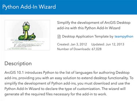 Image result for Python Add-In Wizard