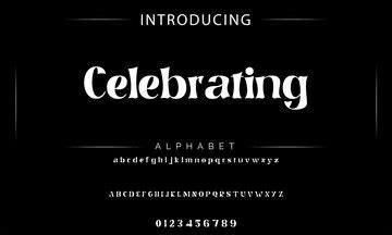 Elegant font uppercase lowercase and number classic lettering minimal ...