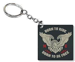 Saltine Born to Ride Eagle Print Keychain for Home and Personal Use ...