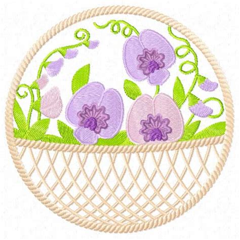 Sweet Pea Flowers Machine Embroidery Designs Set Pes Hus - Etsy